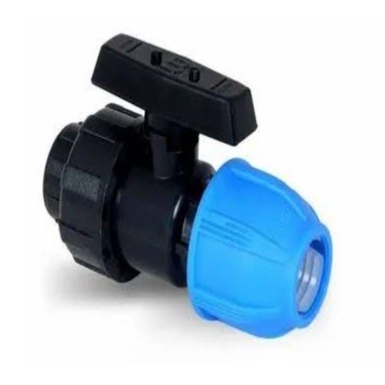 PP COMPRESSION FITTINGS FEMALE BALL VALVE
