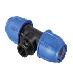 PP COMPRESSION FITTINGS MALE THREAD TEE
